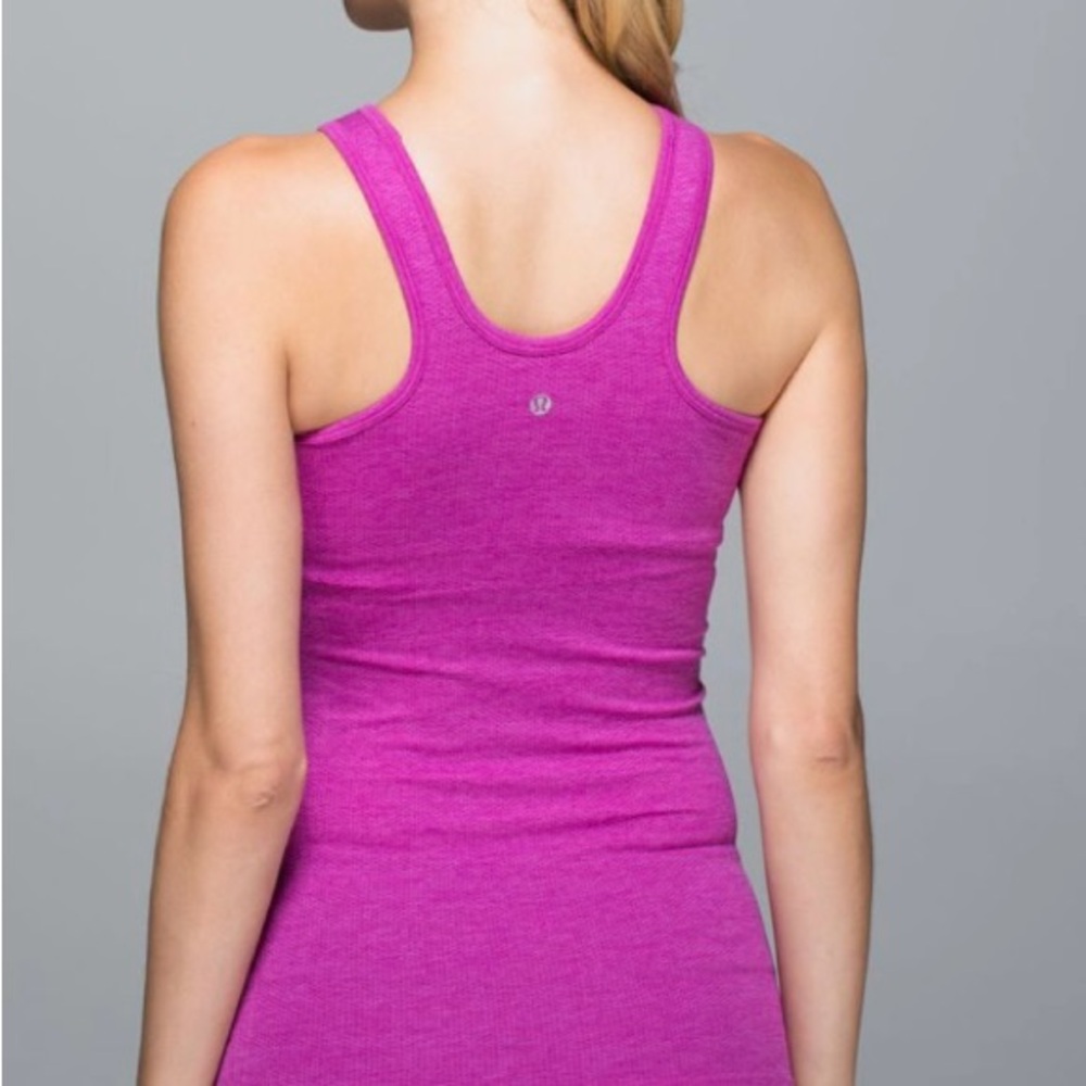 * Lululemon Heathered Seamless Tank Attached Bra SZ 8 * - Picture 4 of 16